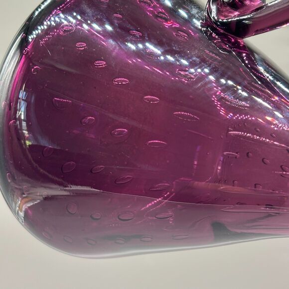 Rainbow Glass Company Amethyst Bullicante Pitcher Ewer Mid Century Modern 1960s - Picture 2 of 8